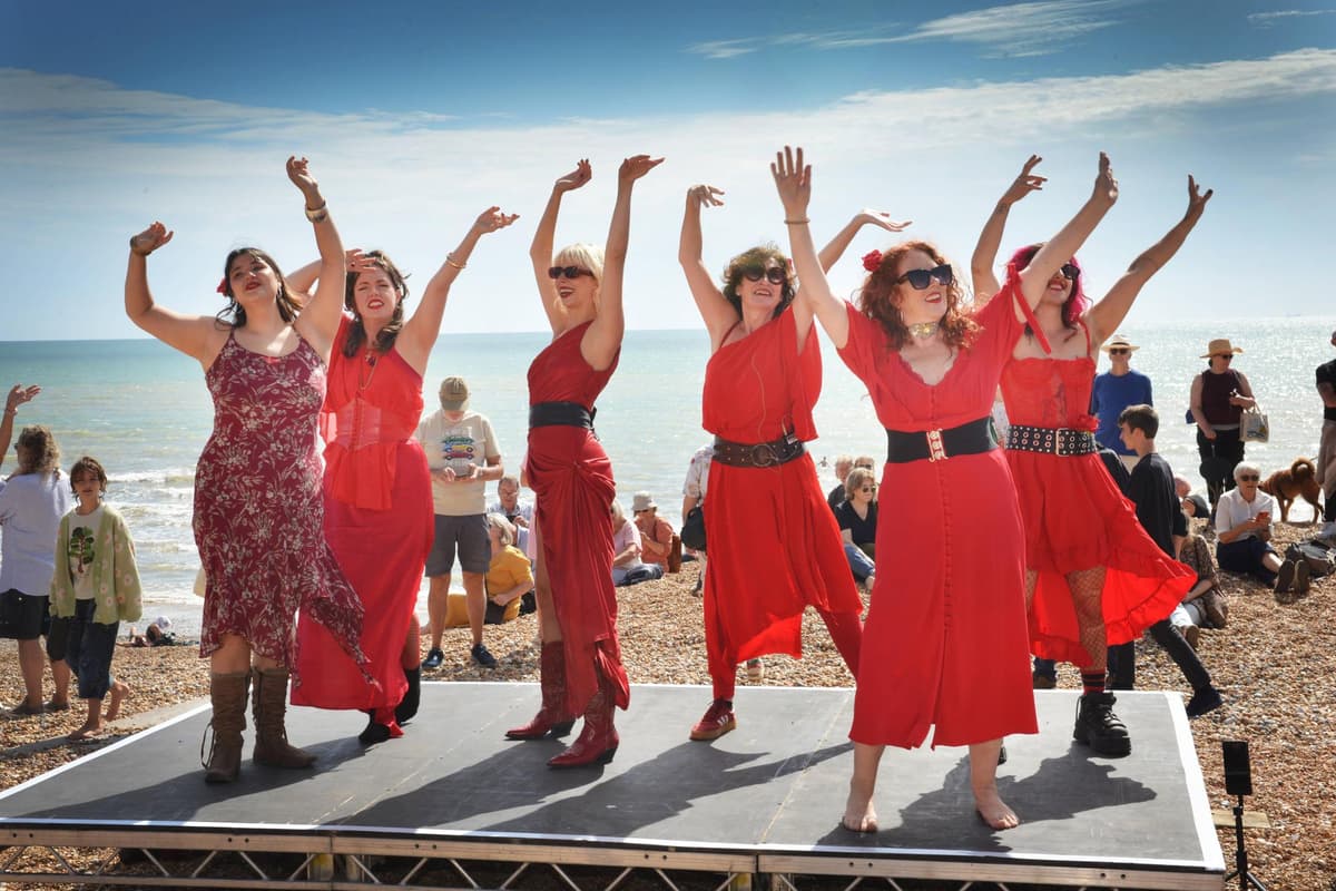 In pictures: Hundreds take to Hastings beach for Kate Bush tribute