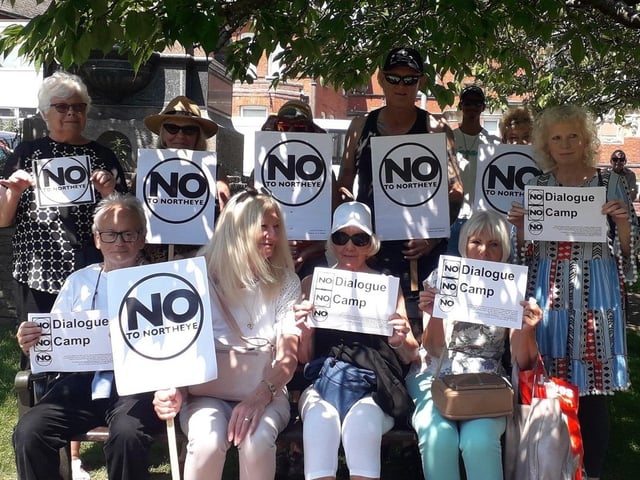 Protestors in Bexhill at the No to Northeye demonstration on June 10. Picture by Keep it Reel Media