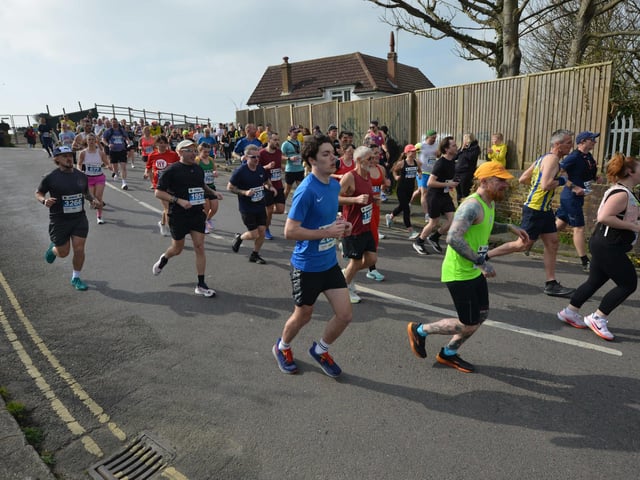 Action in the 2026 Hastings Half Marathon