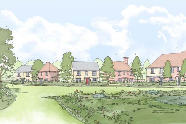 Artist's impression of the proposed new housing development