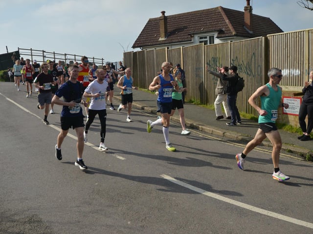 Action in the 2026 Hastings Half Marathon