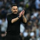 Roberto De Zerbi expressed both frustration and pride, after Tottenham were denied a first league victory of 2026 by a stoppage-time equaliser against his former team, Brighton.  (Photo by Ben STANSALL / AFP via Getty Images)