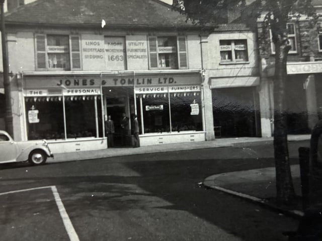 The Worthing store in the late 1940s to early 1950s, 'the personal service furnishers'