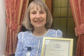 Dr. Susan Michaelis receiveing her British Citizen Award in the House of Lords in January 2023