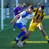 Haywards Heath Town look for an opening against Loxwood | Picture: Ray Turner