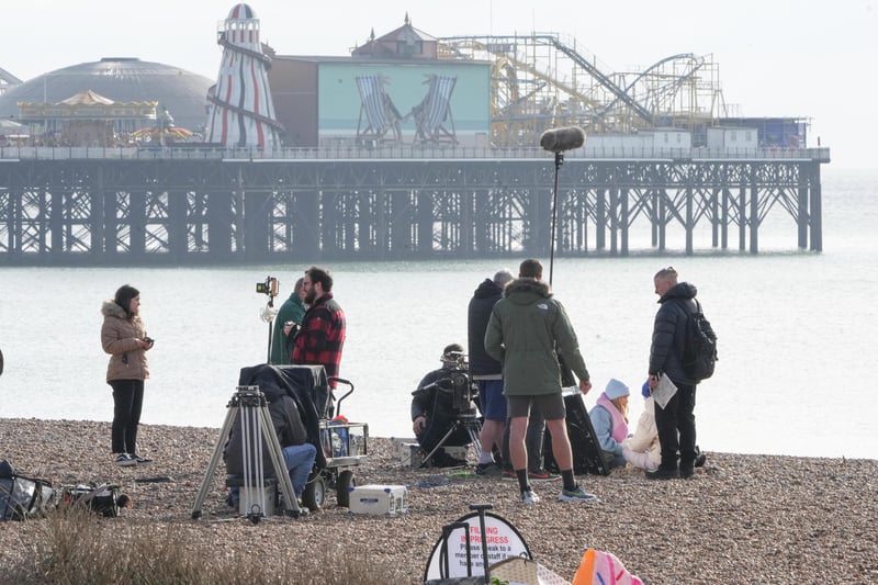 Hollyoaks filming on Brighton beach