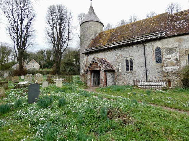 Southese Church - February 2023 with the snow drops