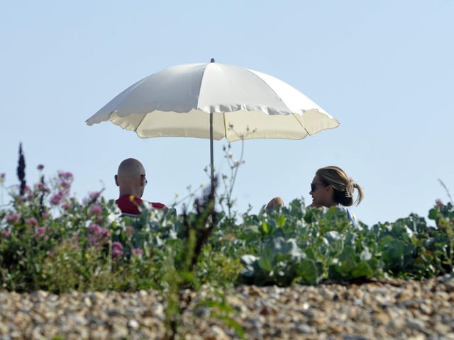 People enjoying the heatwave in Eastbourne (Photo by Jon Rigby)