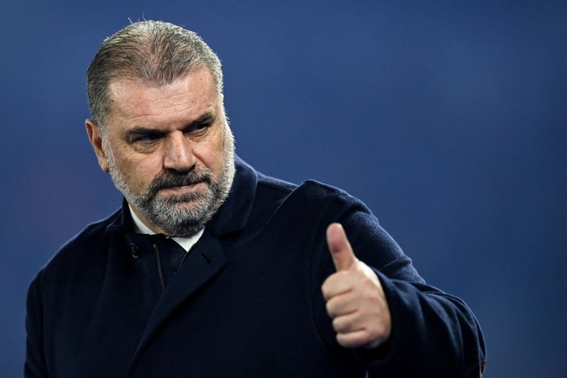 Tottenham Hotspur Head Coach Ange Postecoglou reacts prior to the English Premier League football match between Brighton and Hove Albion and Tottenham Hotspur at the American Express Community Stadium.