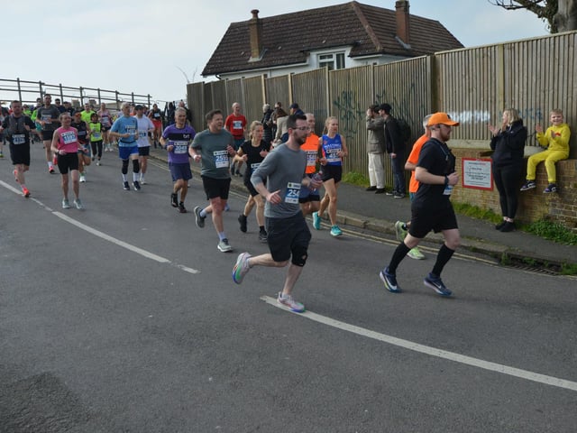 Action in the 2026 Hastings Half Marathon