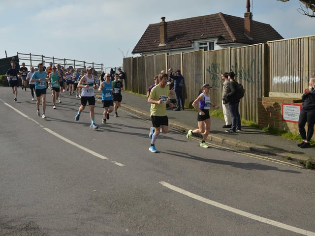 Action in the 2026 Hastings Half Marathon