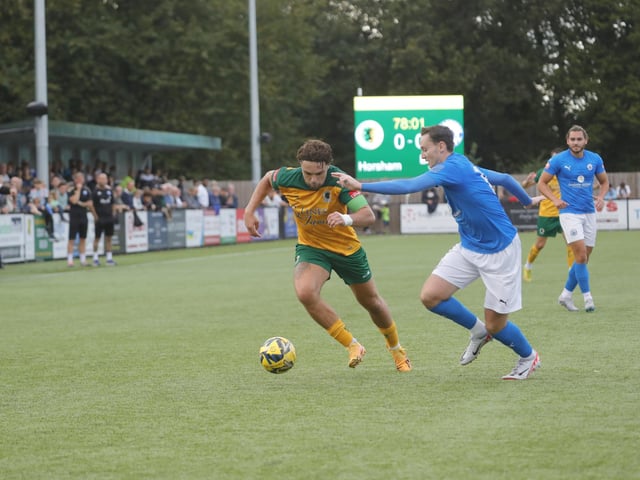 Action from Horsham's entertaining Isthmian Premier stalemate with Billericay Town