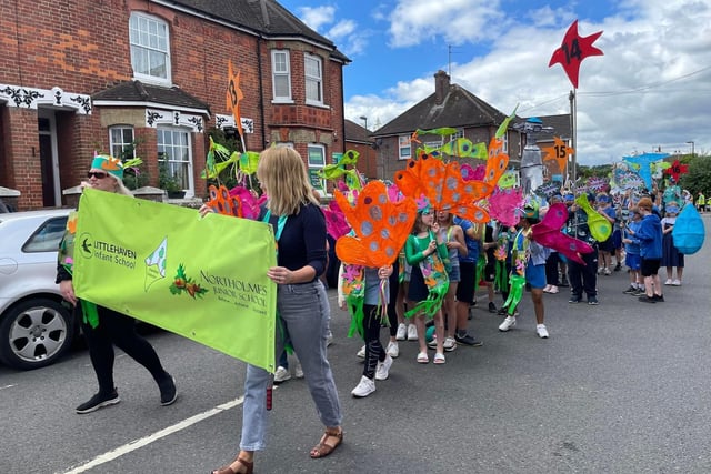 Natural World themed children's parade. Northolmes Junior School