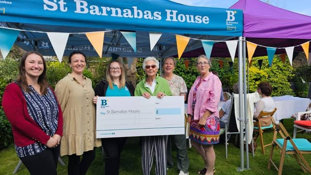 Supporters who helped 90-year-old Freda Smith top £20,000 in fundraising for St Barnabas House hospice, with 30 years of 'super sales' at her Angmering home, have been thanked at a celebration party