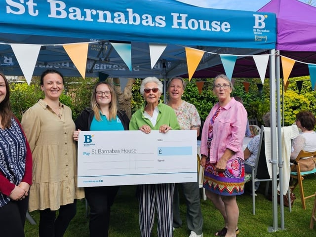 Supporters who helped 90-year-old Freda Smith top £20,000 in fundraising for St Barnabas House hospice, with 30 years of 'super sales' at her Angmering home, have been thanked at a celebration party