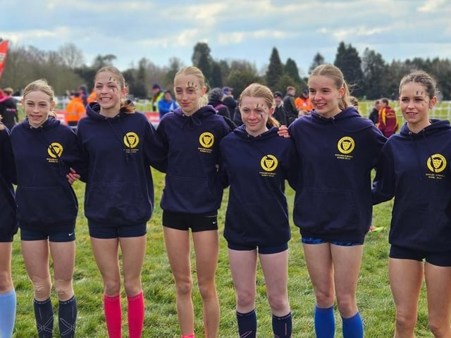 3rd Team - the Sussex Intermediate girls (year 10/11) - including Raya Petrova, Daisy Connor and Evie Lennard from Eastbourne