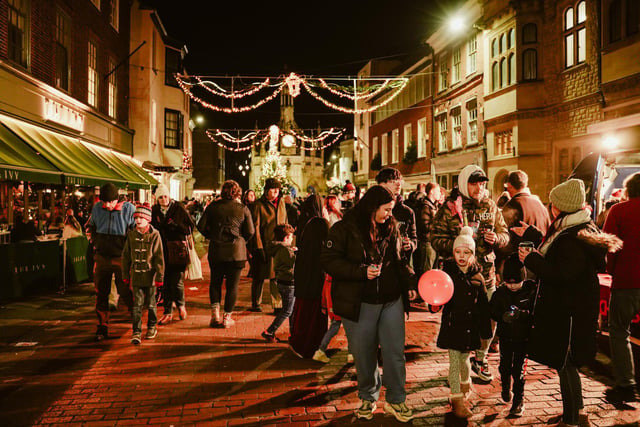 Chichester's Christmas light switch on