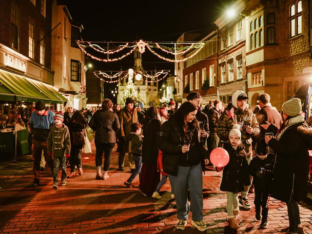 Chichester's Christmas light switch on
