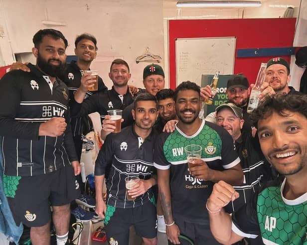 Ifield Cricket Club celebrate after the win against Burgess Hill | Picture: contributed