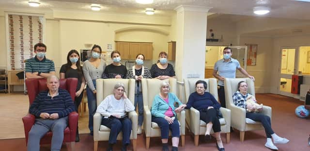 Students and residents at Hailsham House care home 
