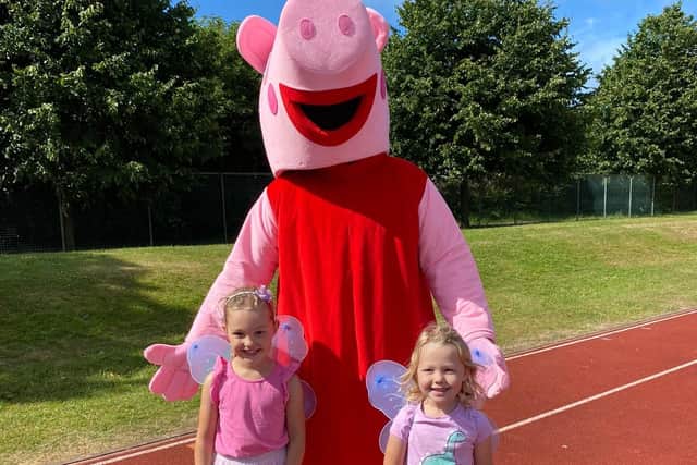 Peppa Pig at the second James & James Family Fun Run