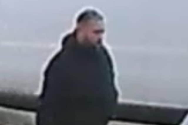 Police are looking to identify this man in connection with the theft of a car in Rye on January 2. Picture courtesy of Sussex Police