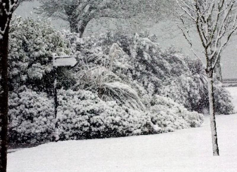 Snow in Worthing on April 6, 2008