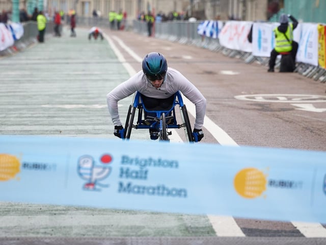 Action at the Brighton Half Marathon