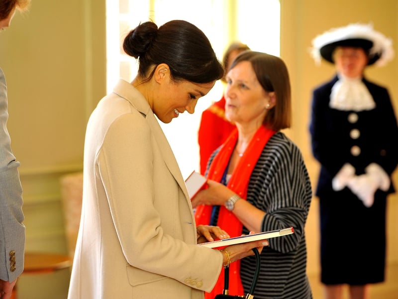 Harry and Meghan, Duke and Duchess of Sussex visit Chichester. Pic Steve Robards SR1825445