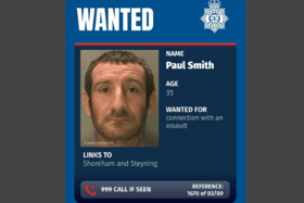 Paul Smith, 35, is wanted 'in connection with an assault'. Photo: Sussex Police