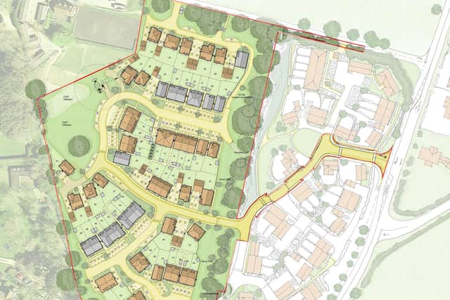 The proposed layout of the 67 Eastergate homes