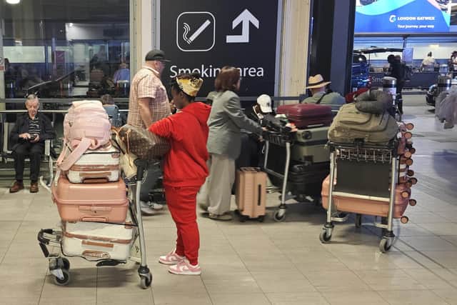 Passengers have described being left stranded, without luggage and facing hours-long delays after a technical issue with the UK's air traffic control system caused widespread disruption at Gatwick. Photo: Eddie Mitchell