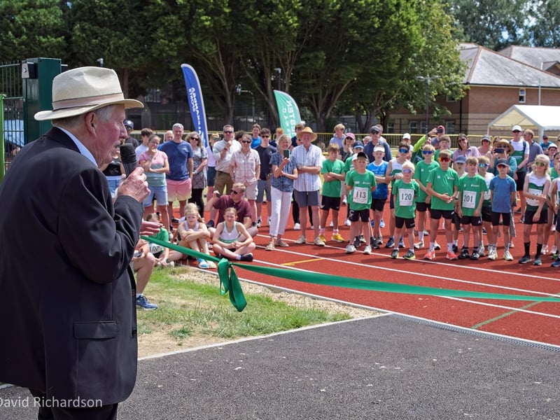The opening of the Phil Baker Athletics Track at Chichester College