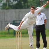 Will Sheffield bowling for Buxted Park at Worthing | Pic: Stephwn Goodger