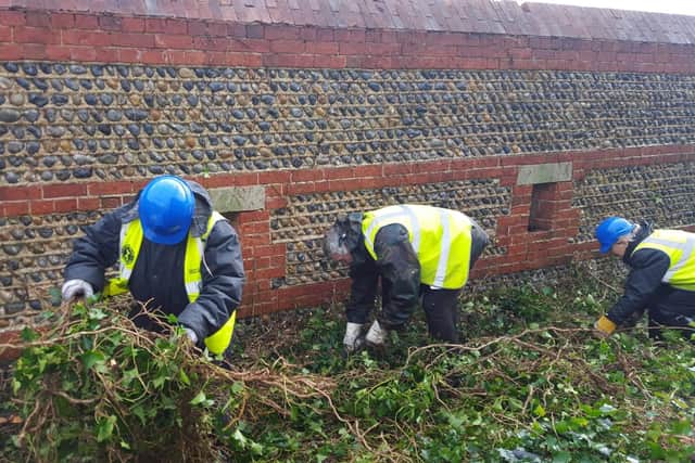 Littlehampton Fort Restoration Project volunteers hard at work