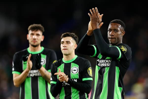 Danny Welbeck’s superb header rescued a point for Brighton against arch-rivals Crystal Palace. (Photo by Clive Rose/Getty Images)