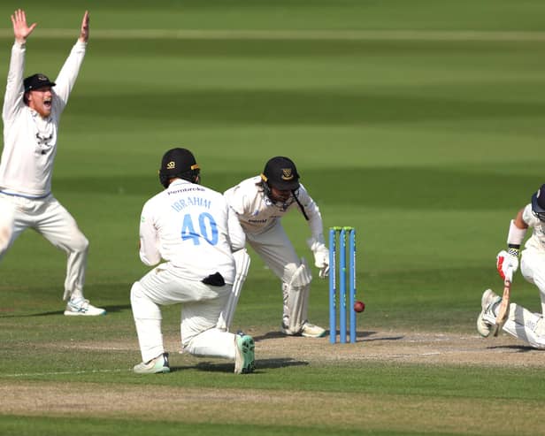 Leus du Plooy of Derbyshire bats during the second innings of the LV= Insurance County Championship Division 2 match between Sussex and Derbyshire at The 1st Central County Ground (Photo by Warren Little/Getty Images)