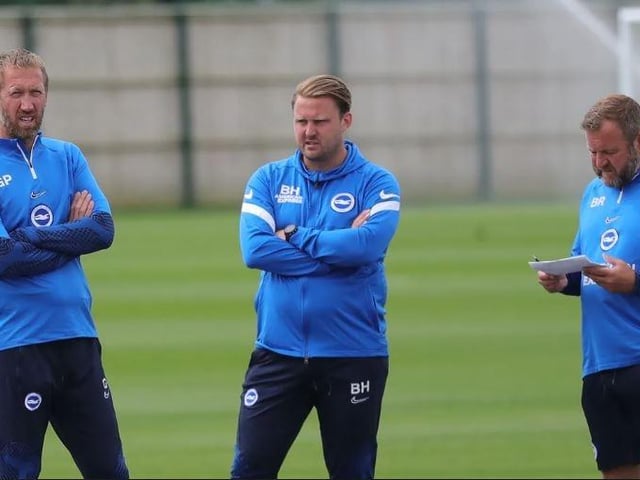 Graham Potter and his management team keep a close eye on his squad members during training