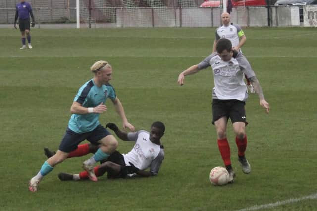 Action from Horsham YMCA's clash with AFC Uckfield | Picture: Beth Chapman