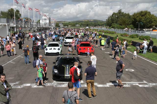 Crowds for Saywell International Supercar Track Day for The Sussex Snowdrop Trust