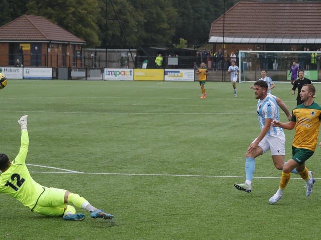 Action from Horsham's pre-season victory over National League South outfit Maidstone United