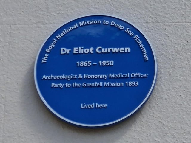 The Blue Plaque for Dr Eliot Curwen