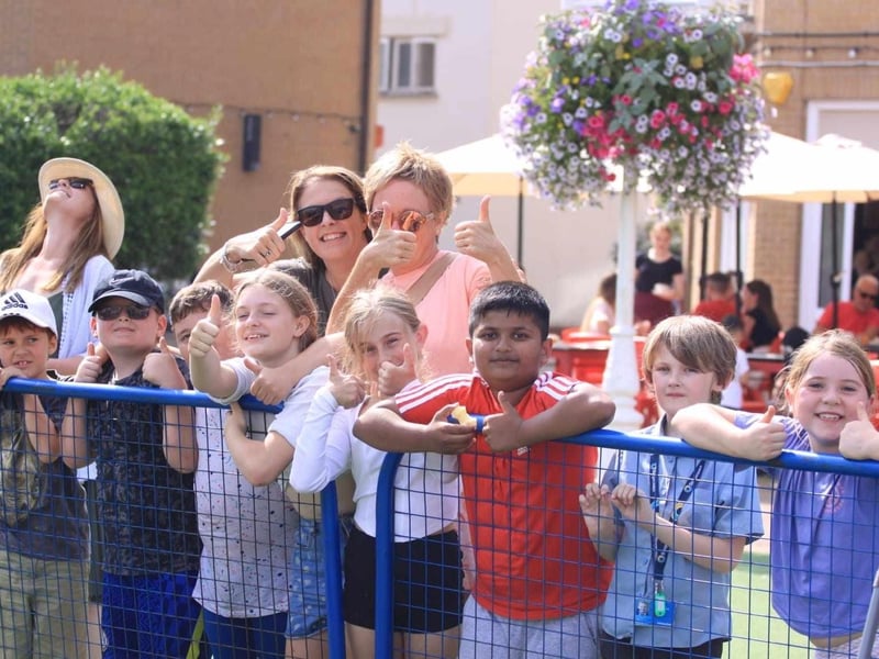 Veterinary surgeon Mariana Redpath, who has acrophobia – the extreme fear of heights – was cheered on by her son, Alex, and his classmates at Chesswood Junior School as she faced ‘one of my ultimate fears’ and bungee jumped at Brighton Marina