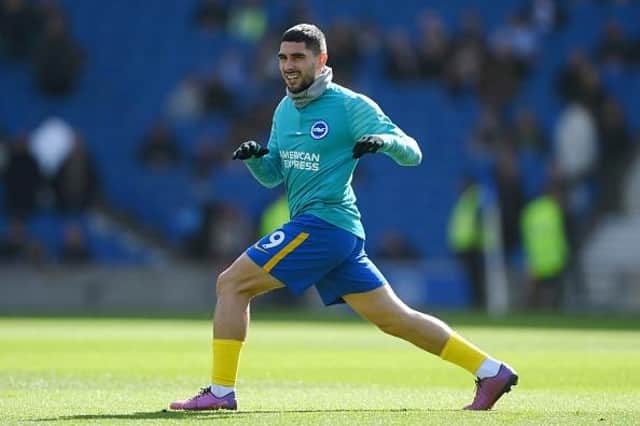 Neal Maupay has struggled for game time with Brighton and made a hasty exit during the Premier League match against Leeds United