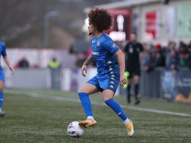 Action from Worthing's 2-0 National South win at Eastbourne Borough