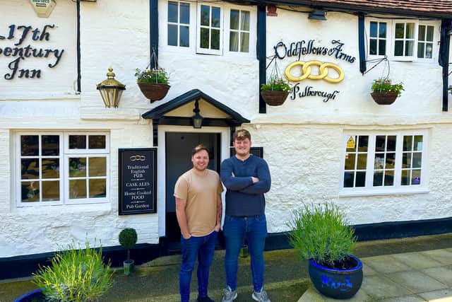 New landlords Jack Liddell and Ben Brown have taken over the Oddfellows Arms in Pulborough