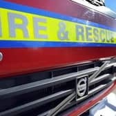 A car was set alight after being involved in a collision in Ford in the early hours of Sunday morning, Sussex Police have said.