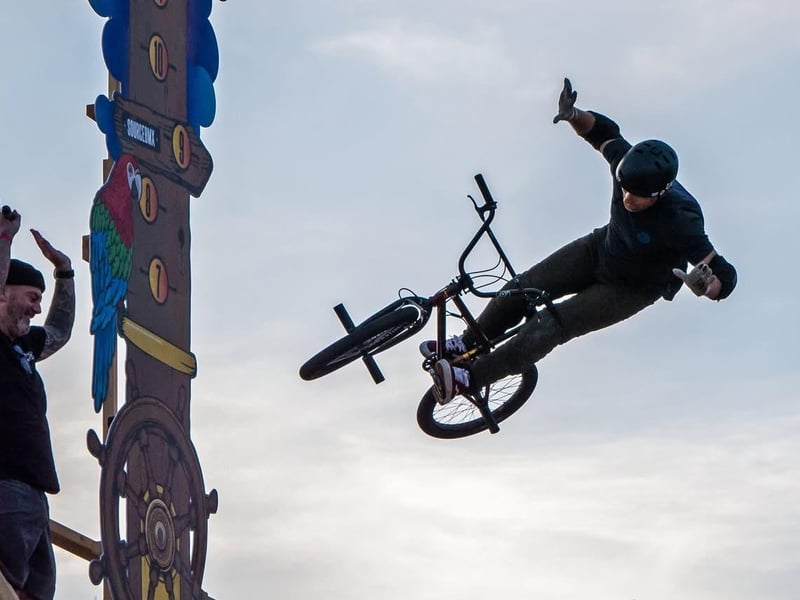 The Swatch Beach Best Trick on Hastings seafront, part of Source Park's BOH on September 5. Photo by Brian Bailey.