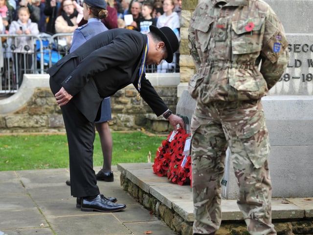 Remembrance Sunday service in Horsham. Pic S Robards SR2211131