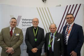 L to R - Gary Hart - founder VVS;The Reverend Canon Roger Hall MBE VVS Patron;Col Sir Brian Barttelot, Bt. OBE DL Lodge Hill Trust President; Matthew Wykes Lodge Hill Trust Chairman